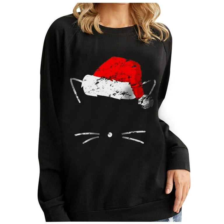 Suncoda Ugly Christmas Sweaters For Women Women Christmas Cat