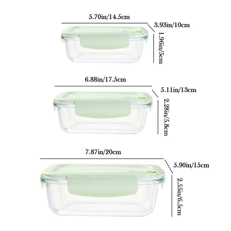 UMEIED 10-PACK Glass Food Storage Containers Set with Airtight Lids, for Meal  Prep, Lunch and Portion Control, Microwave, Oven, Freezer and Dishwasher  Safe (Grey Blue) - Yahoo Shopping