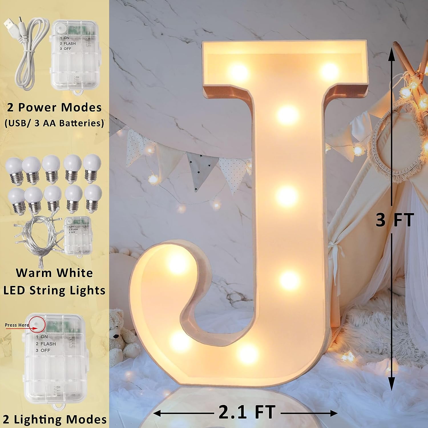 Imprsv Baby Shower Decorations Elephant Theme: 3FT Marquee Elephant For Baby Shower, Large Light Up Elephant For Gender Reveal Decorations Party Backdrop Decor, White