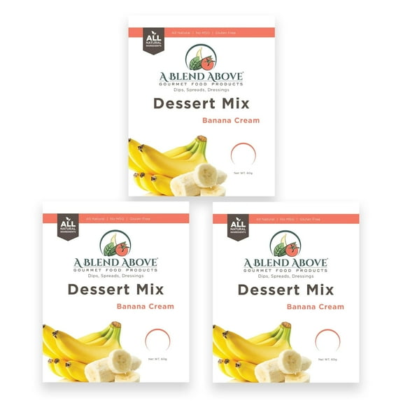 A Blend Above Banana Cream No-Bake Dessert Mix, 3 Pack, 1 oz