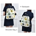 thumbnail image 4 of FORMRS Women's Travel Backpack Purse Anti-Theft Hidden Pockets Casual Shoulder Bag, White Flower, 4 of 7
