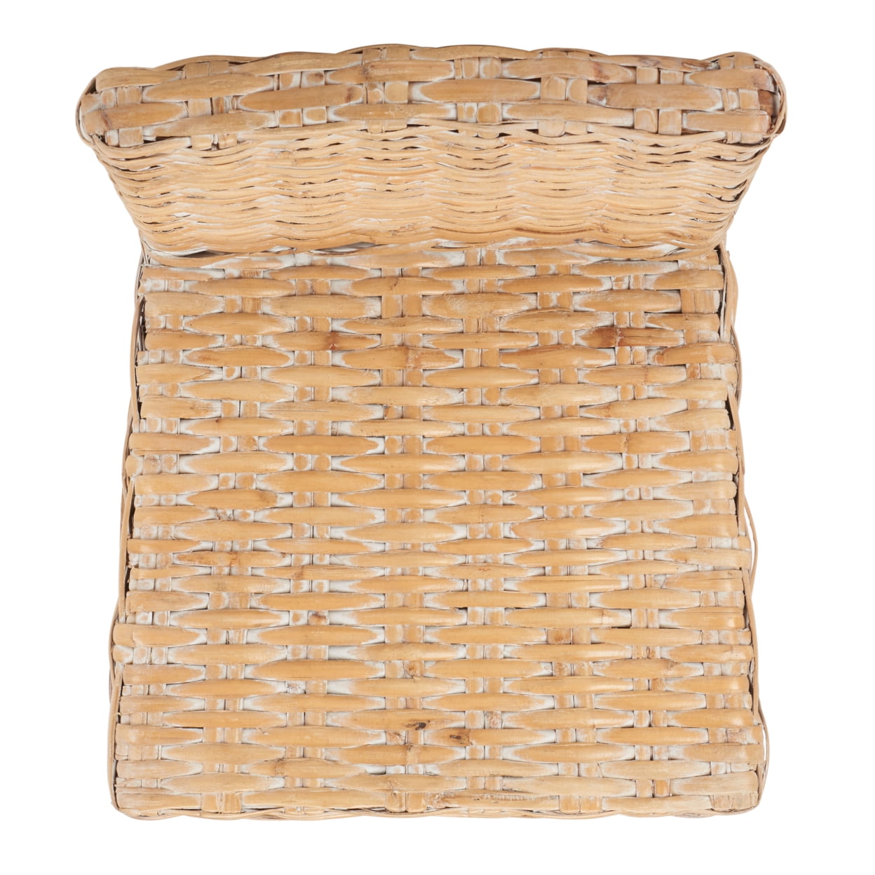 SAFAVIEH Tobie Rattan Bar Stool with Footrest, Natural White Wash