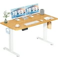 thumbnail image 3 of JIOABL 55x24 inch electric height-adjustable desk, modern electric gaming workstation, height adjustable, suitable for home office,Rust, 3 of 6