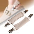 thumbnail image 5 of 2 correas elásticas para zapatos, fáciles de usar, para media pantufla, para sandalias y talón de mulas. gris, 5 of 5