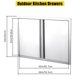 thumbnail image 2 of Puerta Doble para Cocina Exterior 36"x24", Acero Inoxidable 304 con Manija para Uso Comercial y Residencial, 2 of 8
