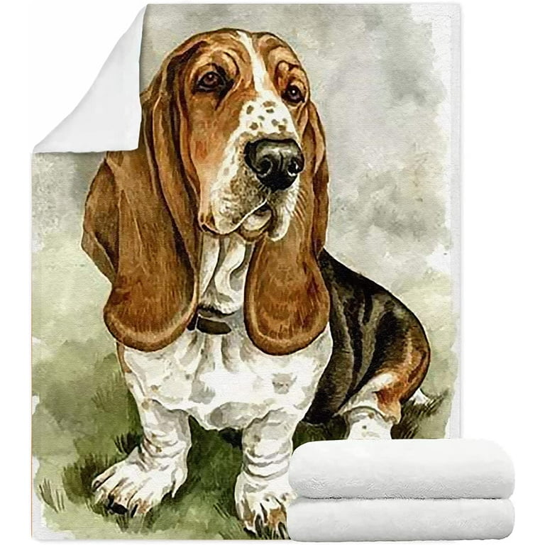 Basset hound throw blanket cheap