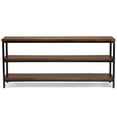 thumbnail image 2 of Simpli Home Simpli Home Skyler 60 inch Wide Solid Mango Wood Industrial TV Stand in Dark Cognac Brown For TVs up to 65 inches, 2 of 3