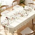thumbnail image 2 of SLYNSHome French Floral Tablecloth, Waterproof Scratch Resistant Wipe Clean Table Cover,Rectangular Dining Decor For Kitchen Tea Table Indoor Home Decor, 2 of 6