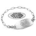 thumbnail image 1 of MedicEngraved Stainless Steel Custom Medical Alert Bracelet - 4mm Paperclip Link, 1 of 8