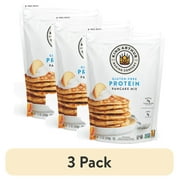 (3 pack) King Arthur Baking Company, Non-GMO Project Verified, Certified Gluten-Free Protein Pancake Mix, 12 oz Resealable Bag