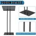 thumbnail image 5 of 45" Acrylic Podium Stand, Ultra Clear Iron Pulpits for Churches, Modern Podium Lectern for Church, Conference, Speech, Classroom, 44.9"H x 23.6"L x 15.7"W (Silver), 5 of 8