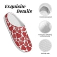 thumbnail image 5 of Lsque Hearts Pattern Womens Comfort Cotton on Scuff With Memory Foam and Anti-skid Sole Slipper-42/43, 5 of 7