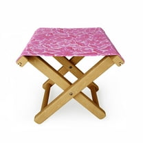 Society6 Sewzinski Monochrome Florals Pink Folding Stool