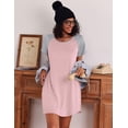 thumbnail image 4 of Ekouaer Nightgowns for Women Cotton Sleep Shirts Short Sleeve Nightshirt Crew Neck Night Gown Comfy Sleepwear Nightdress, 4 of 6