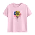 thumbnail image 4 of Amidoa Girls 2 Piece Outfits Summer Clothes Short Sleeve Cotton Floral Print T-Shirt and Shorts Casual Kids Clothing Sets Pink Size 6, 4 of 9