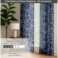 thumbnail image 6 of Vargottam Extra Long Cotton Curtains - 108" Length Drapes for High Ceilings or French Doors - 52"x108", Light Filtering Rod Pocket/Back Tab Drapes, Set of 2 Panels - Leaves Vine Design (Blue), 6 of 8