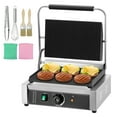 thumbnail image 6 of KFFKFF Professional Panini Press, 1800W Electric Grill for Sandwiches, Made of Stainless Steel with Temperature Adjustment and 14"x9" Enamel Coated Plate, Ideal for Hamburger, Steak, and Bacon, 6 of 9