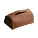 thumbnail image 5 of Caja pañuelos piel sintética, estuche para pañuelos faciales, moderno estuche rectangular para servilletas, ideal para encimera, sala estar, Marrón, 5 of 8