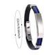 thumbnail image 3 of Pulsera de acero de titanio grabado personalizado y pulsera de silicona para los hombres - Nombre / cita Diseño - Acero inoxidable durable y flexible de silicona - Unisex Fashion Acces, 3 of 5
