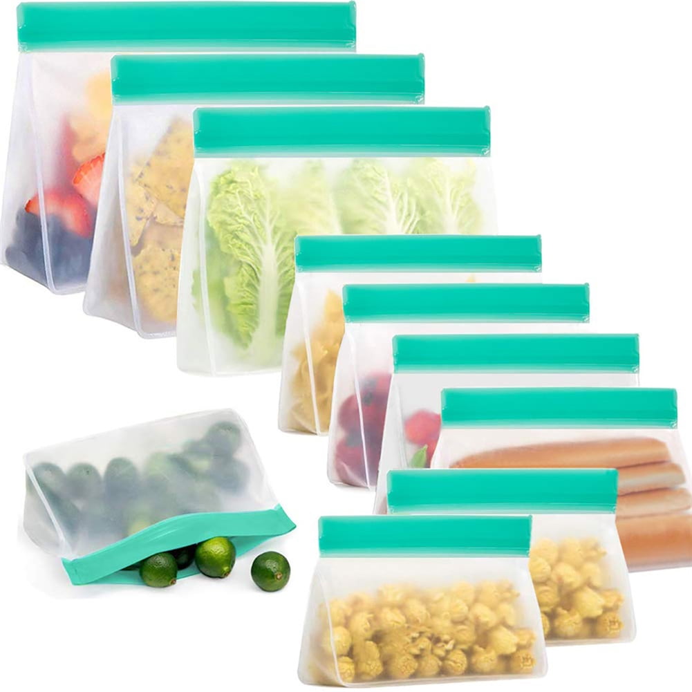 Mulanimo 10Pcs Food Storage Bags Refrigerator Storage Container Freezer