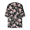 thumbnail image 5 of AGWOLF Floral Sheer Kimonos for Women Swimsuit Cover Ups Trendy Casual Kimono Cardigan Loose Open Front Cardigans 2025 Beach Summer Tops Multicolor,XL, 5 of 5
