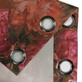 thumbnail image 4 of Ambesonne Peony Grommet Curtain, Grunge Effect Pattern Flowers, 50"x96", Pink Dark Salmon and Cinnamon, 4 of 5