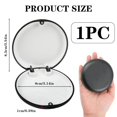 thumbnail image 2 of Retainer Case Round Retainer Container with Magnetic Closure Portable Orthodontic Denture Box Seal Textured Liner Multifunctional Mouth Guard Denture Holder Case for Braces Mouthguards (Black), 2 of 5