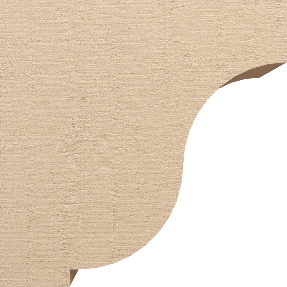 12"W x 24"D x 24"H Classic Van Buren Rough Cedar Woodgrain TimberThane Corbel, Primed Tan