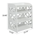thumbnail image 4 of Zimtown Big Space Display Side Table Wood Plastic Board 4-storey Locker Bedside Cabinet Tea Table Coffee Table White, 4 of 9