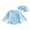 Sky Blue, variant on BemeyourBBs Toddler Baby Girl Swimsuit Infant Bathing Suit One Piece Swimsuits with Sun Hat Set Long Sleeve Rash Guard Swimwear Striped Dot Zipper Summer Beach Wear