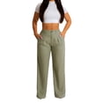 thumbnail image 1 of WILLBEST Pantalones Casuales para Mujer, Cómodos, Holgados, de Pierna Ancha, Estilo Palazzo de Cintura Alta para Verano con Bolsillos, Ideales para Usar En La Playa. Grande, 1 of 5