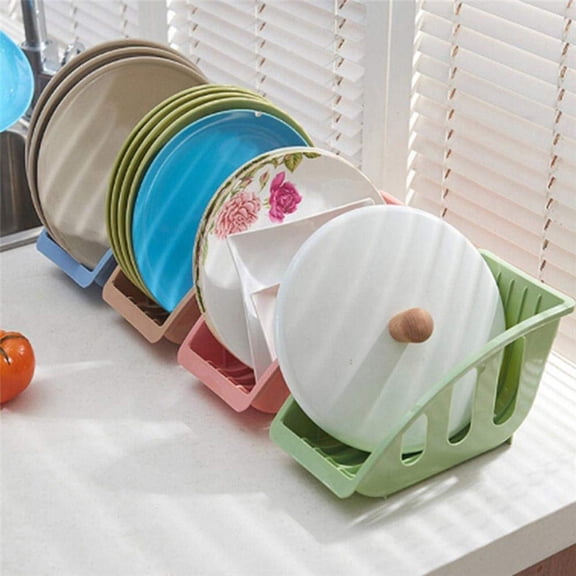 Dish Drying Rack Kitchen Countertop Dish Rack with Vertical Plate Holder and Space Saving Design for Plates Bowls Cups and Kitchen Organization