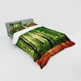 thumbnail image 3 of Ambesonne Nature Bedding Set 3 Pcs, Sunlight Forest Trees, Twin, Green Brown, 3 of 3