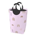 thumbnail image 1 of DouZhe 50L Rectangular Laundry Basket, Boho Plants Rainbow Prints Waterproof Foldable Laundry Hamper with Aluminum Handles, 1 of 6