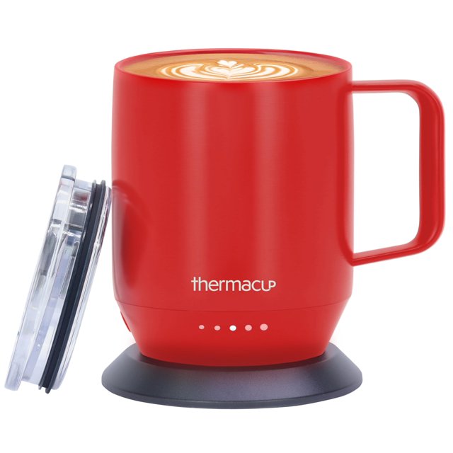 Taza de Café THERMACUP Premium Auto Calentable 355ml Roja