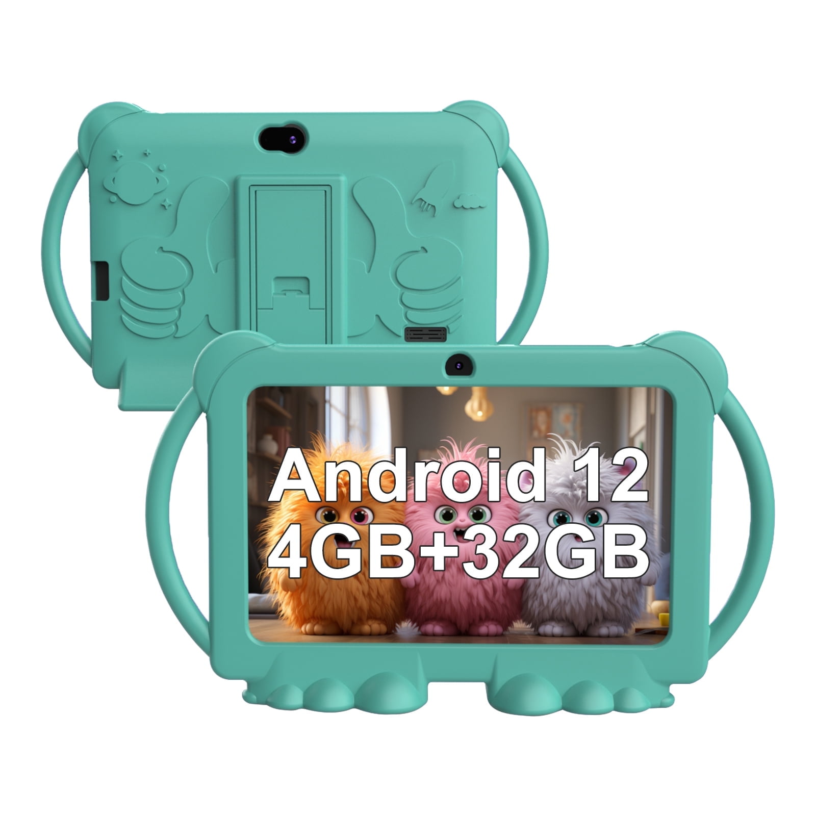 YQSAVIOR Kids Tablet 7 inch Tablet for Kids Android 12 Toddler Tablet 4GB RAM+32GB ROM WiFi Tablet Pre Installed & Parent Control Learning Education Tablet Dual Camera IPS Touch Screen