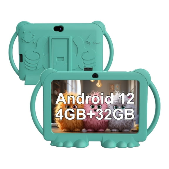 YQSAVIOR Kids Tablet 7 inch Tablet for Kids Android 12 Toddler Tablet 4GB RAM 32GB ROM WiFi Tablet Pre Installed & Parent Control Learning Education Tablet Dual Camera IPS Touch Screen