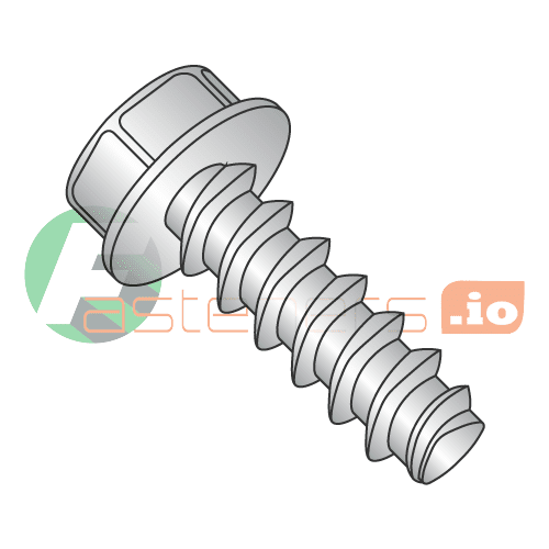 #8 x 1/2" Thread Forming Screws 48-2 Trilobe / Unslotted / Hex Washer Head / 18-8 Stainless Steel (Quantity: 5,000 pcs)