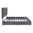 thumbnail image 6 of Naxime 4-Drawer Fabric Platform Bed, Queen, Gray, 6 of 7