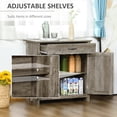 thumbnail image 4 of HOMCOM Kitchen Buffet Sideboard with Drawer, Compact Coffee Bar with Adjustable Shelf for Dining Room, Rustic Brown, Gray, 4 of 9