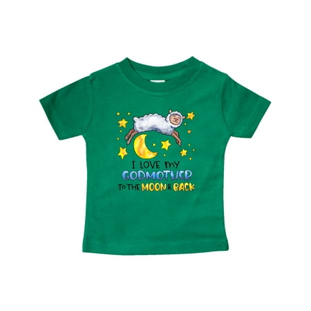 

Inktastic I Love my Godmother to the Moon and Back Cute Sheep Gift Baby Boy or Baby Girl T-Shirt