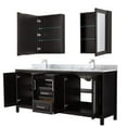 thumbnail image 3 of Wyndham Collection Daria 80" Cabinets Wood Double Bathroom Vanity in Espresso, 3 of 3