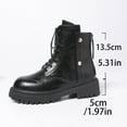 thumbnail image 5 of Wowcloth Winter High Ankle Boots for Women – Anti-Slip Front Lace-Up Plush Lined Warm Flat Shoes with Fashion Casual & British Style, 5 of 9
