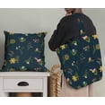 thumbnail image 5 of Soimoi Blue Poly Georgette Fabric Artistic Leaf & Floral Print Sewing Fabric Yard 52 Inch Wide, 5 of 5