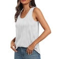 thumbnail image 2 of Women'S Dressy Business Casual Tank Tops Summer Sleeveless Trendy Blouses Flowy Work Shirts White XS, 2 of 8