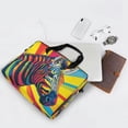 thumbnail image 5 of 16" Laptop Briefcase, Detachable Anti-Slip Shoulder Strap, Multi-Compartment Work Travel Bag Art Illustration Of A Zebra, 5 of 8
