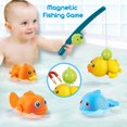 thumbnail image 3 of Baby bath water toy - 4 pcs Magnetic Fishing Games Kids Bathtub Toys, Mold Free Wind-up Toys Swimming Fish Duck Whale Floating Water Toys for Kids Baby Infant, 3 of 5