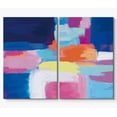 thumbnail image 4 of PixonSign Canvas Print Wall Art Set Neon Pastel Colorblocks Geometric Shapes Illustrations Modern Art Contemporary Colorful Multicolor Ultra for Living Room, Bedroom, Office - 24"x36"x2, 4 of 5