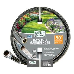 Expert Gardener 50 ft Heavy Duty Garden Hose, 5/8 in