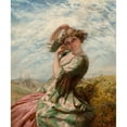 thumbnail image 2 of John Ritchie 12x14 Black Ornate Wood Framed Double Matted Museum Art Print Titled: The May Queen, 2 of 5